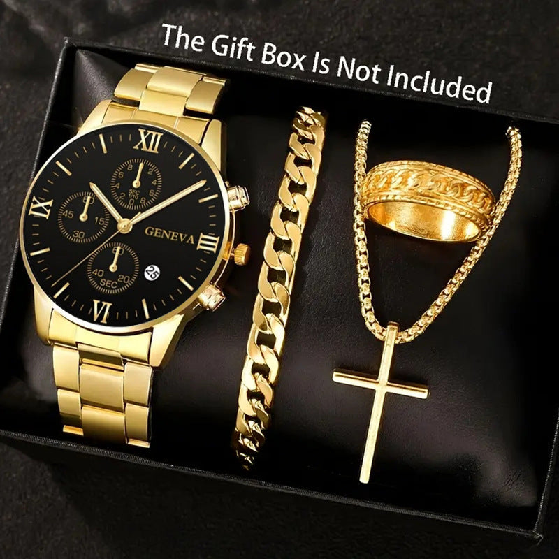 Business-Style Sophisticated Watch Set For Men